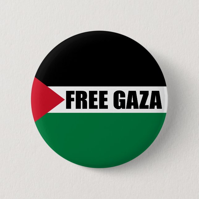 Palestine flag, Save Gaza, free Gaza 6 Cm Round Badge (Front)