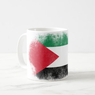 Palestine Flag Souvenir - Distressed Palestinian Coffee Mug