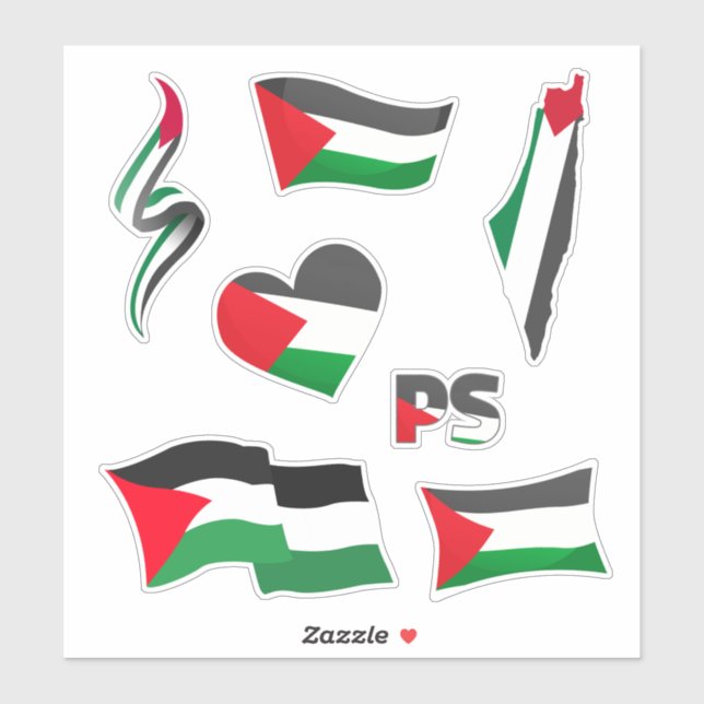 Palestine flag Sticker Pack  (Sheet)