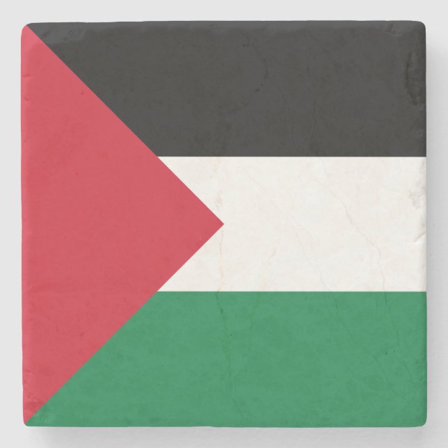 Palestine Flag Stone Coaster (Front)