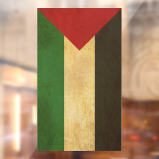 Palestine Flag Vintage Design Window Cling