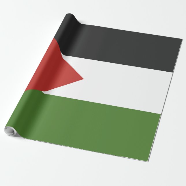 Palestine flag wrapping paper (Unrolled)