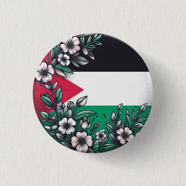 PALESTINE FLORAL BUTTON (Front)