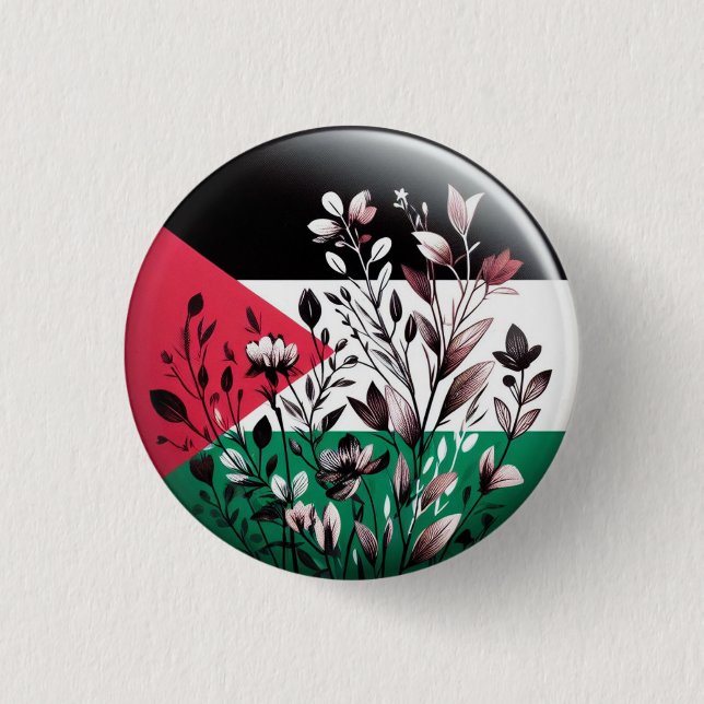 PALESTINE FLORAL BUTTON (Front)
