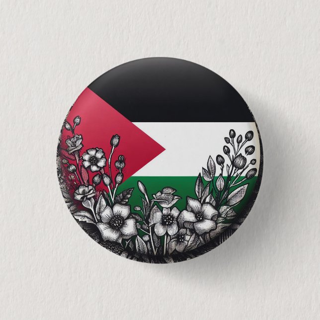 PALESTINE FLORAL BUTTON (Front)