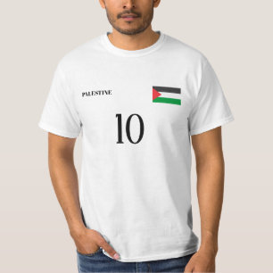 Palestine Football Soccer Customised Name T-Shirt