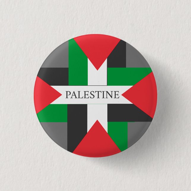 Palestine Footballer sport Soccer Ball 3 Cm Round Badge (Front)