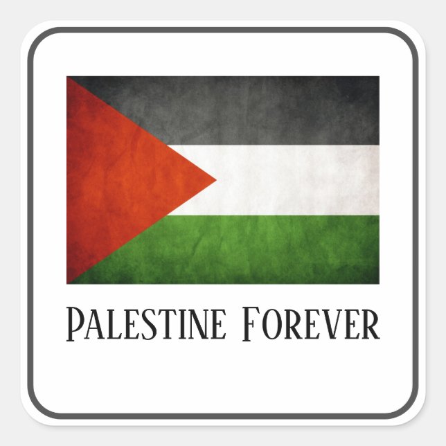 Palestine Forever Flag Sticker (Front)