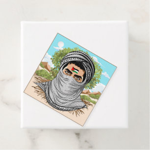 Palestine Freedom Fighter Portrait Favour Tags