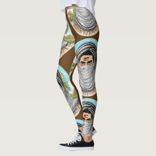 Palestine Freedom Fighter Portrait Leggings