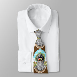 Palestine Freedom Fighter Portrait Tie