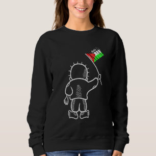 Palestine Gaza Flag With Handala Sweatshirt