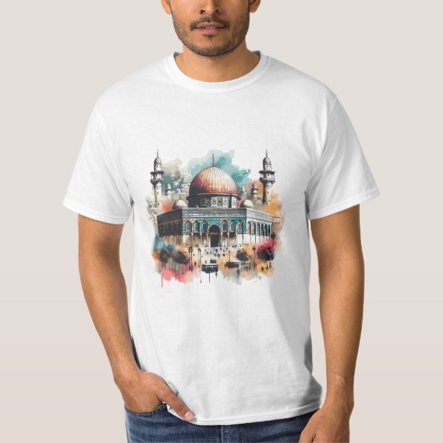 Palestine Gaza Save Al Aqsa Mosque T-Shirt (Front)