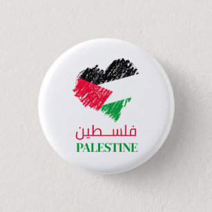 Palestine flag stickers set. Simple symbols badges. Isolated
