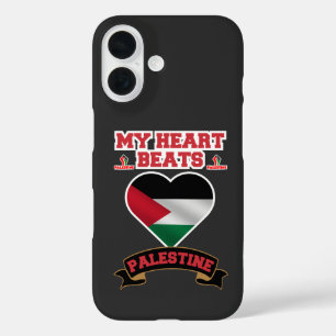 Palestine Heart Flag Love Support Freedom Pride iPhone 16 Case
