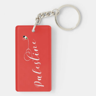Palestine Heart Flag, Palestinian Key Ring
