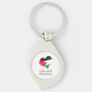 Palestine heart  key ring