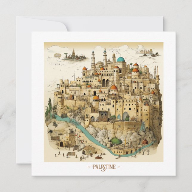 Palestine Illustration Holiday Card (Front)