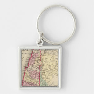 Palestine, Jerusalem Map by Mitchell Key Ring