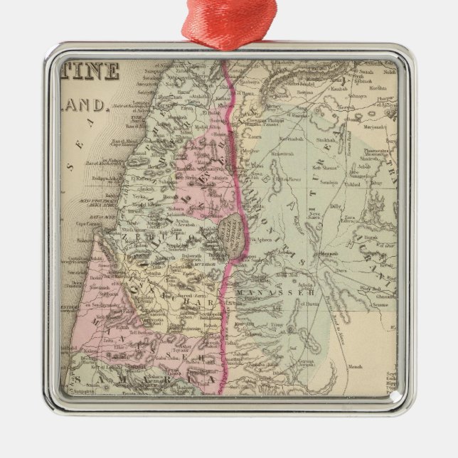 Palestine, Jerusalem Metal Tree Decoration (Front)