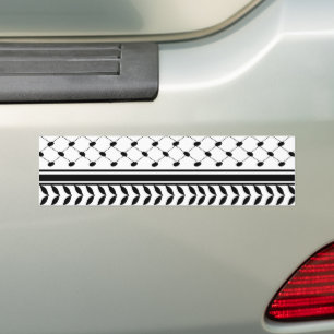 Palestine Keffiyeh Pattern Scarf Bumper Sticker