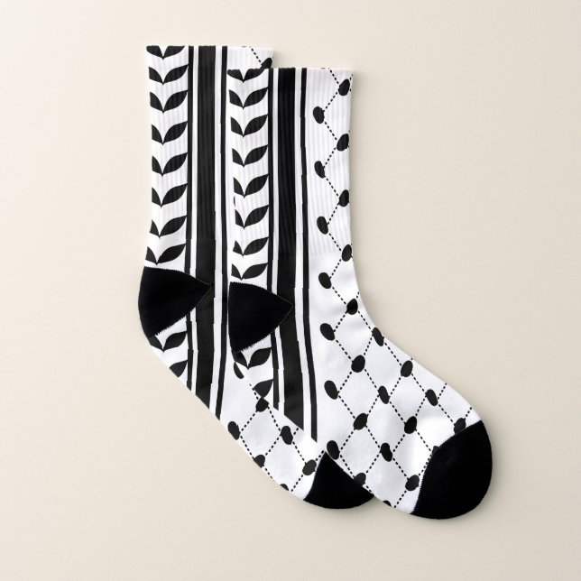 Palestine Keffiyeh Pattern Scarf Socks (Pair)