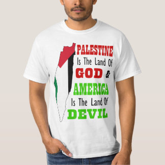 Palestine land of God America land of devil T-Shirt
