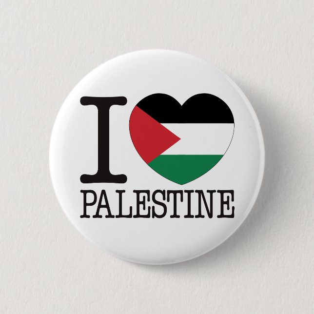 Palestine Love v2 6 Cm Round Badge (Front)