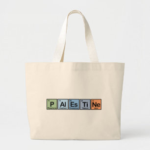 Palestine made of Elements Large Tote Bag