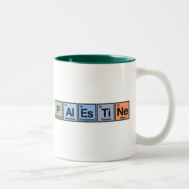 Palestine made of Elements Two-Tone Coffee Mug (Right)