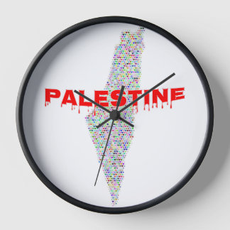 Palestine Map فلسطين | Free Palestine | Peace Love Clock