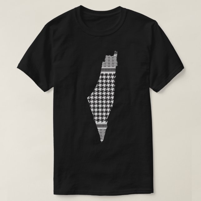 Palestine Map Free Palestine kufiya  T-Shirt (Design Front)