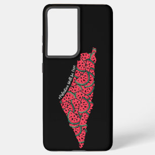 Palestine Map full of Watermelons   Free palestine Samsung Galaxy Case