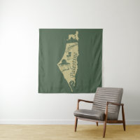 Palestine map illustration design palastinian art