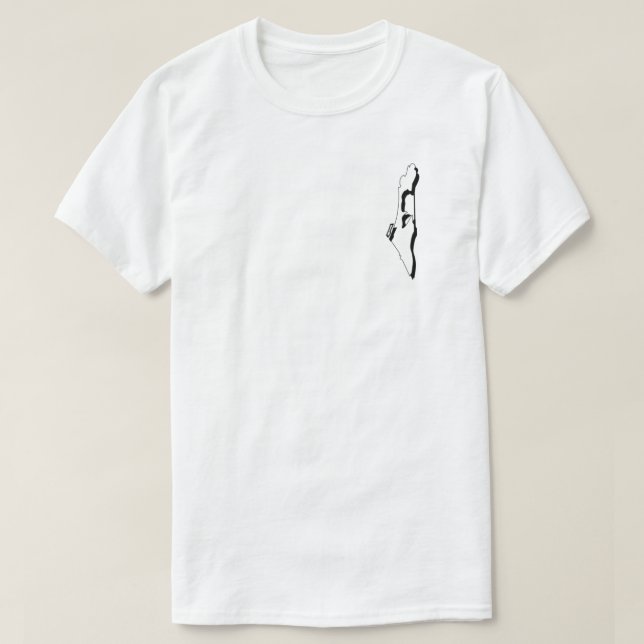 Palestine Map T-Shirt (Design Front)