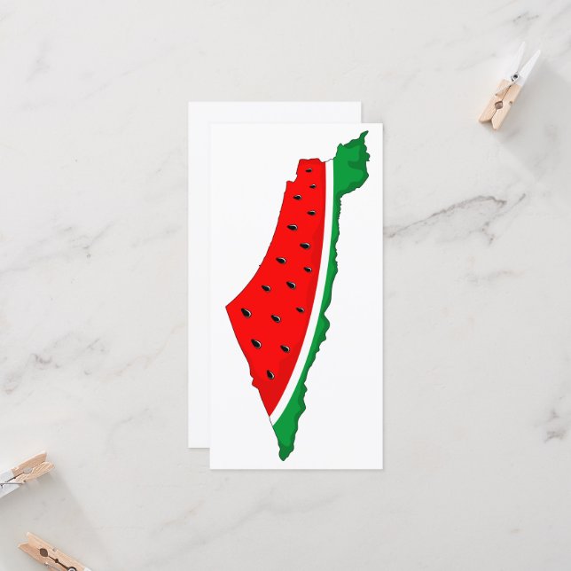 Palestine Map Watermelon Symbol of freedom (Front/Back In Situ)