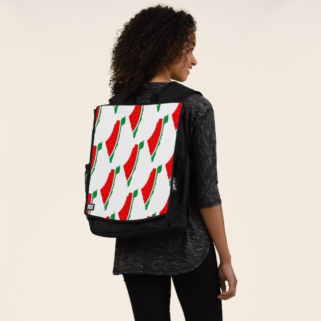 Palestine Map Watermelon Symbol of freedom Backpack (Worn)