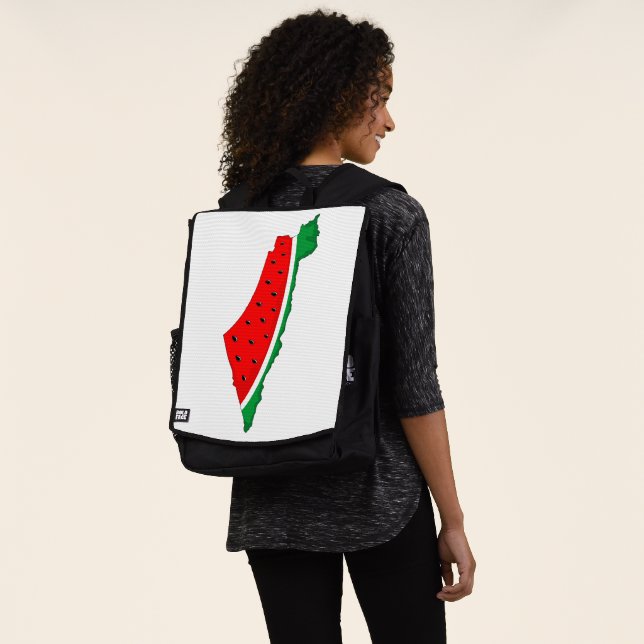 Palestine Map Watermelon Symbol of freedom Backpack (Worn)