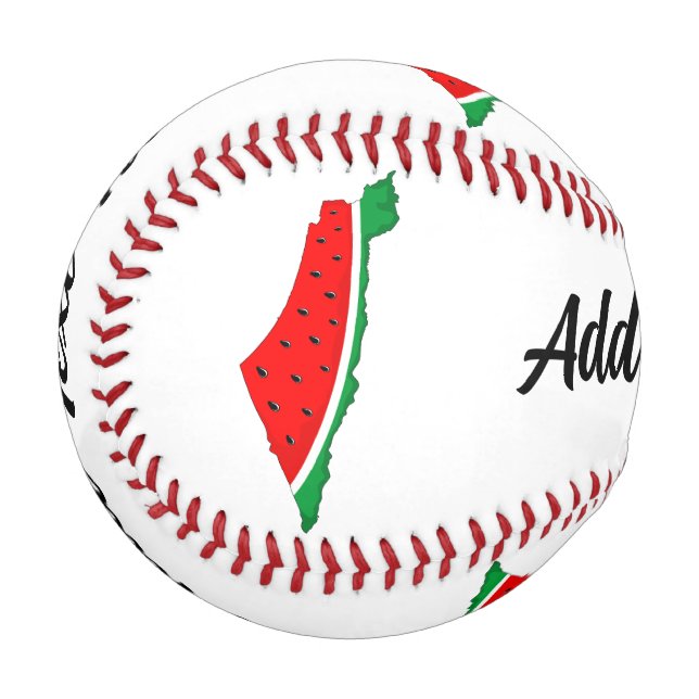 Palestine Map Watermelon Symbol of freedom Baseball (Front Left)