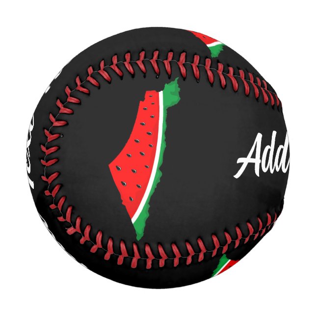 Palestine Map Watermelon Symbol of freedom Baseball (Front Left)