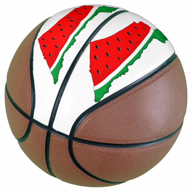 Palestine Map Watermelon Symbol of freedom Basketball (Angled)