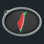 Palestine Map Watermelon Symbol of freedom Belt Buckle<br><div class="desc">Palestine map filled with Watermelon,  symbol of freedom,  same the same colours of the palestinian map that the illegal occupiers of this beautiful land have forbidden. The Watermelon express the suffering of the Palestinian People. I stand with Palestine. Palestine will be free</div>