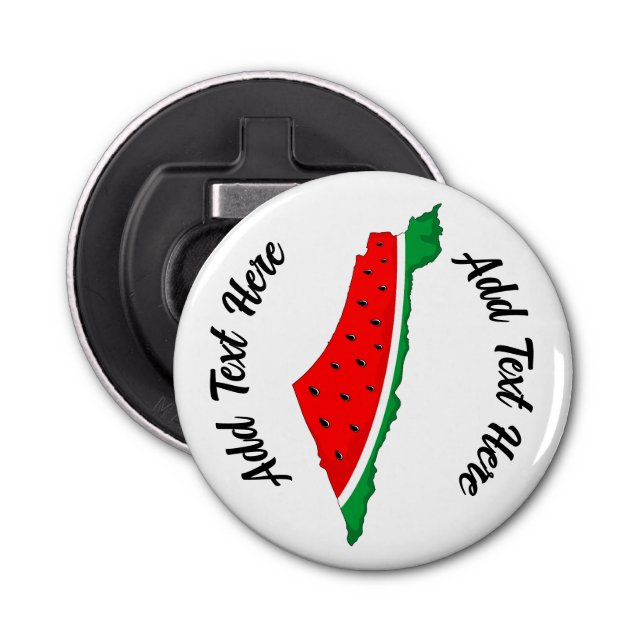 Palestine Map Watermelon Symbol of freedom Bottle Opener (Front)