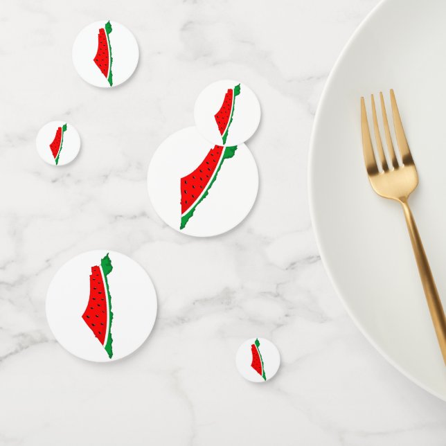 Palestine Map Watermelon Symbol of freedom Confetti (Group)