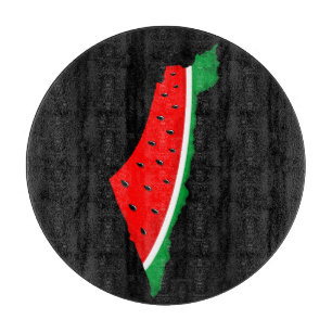 Palestine Map Watermelon Symbol of freedom Cutting Board