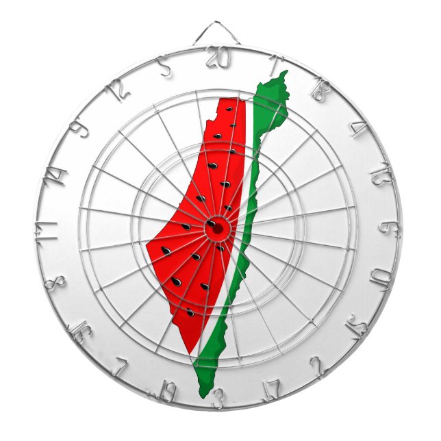 Palestine Map Watermelon Symbol of freedom Dartboard (Front)
