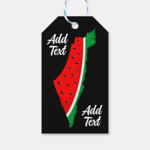 Palestine Map Watermelon Symbol of freedom Gift Tags