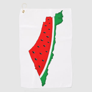 Palestine Map Watermelon Symbol of freedom Golf Towel