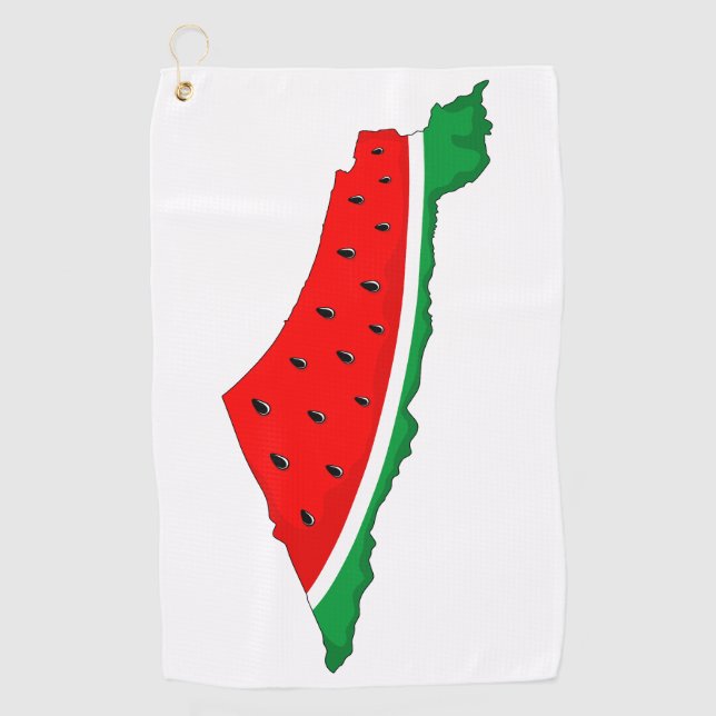 Palestine Map Watermelon Symbol of freedom Golf Towel (Front)