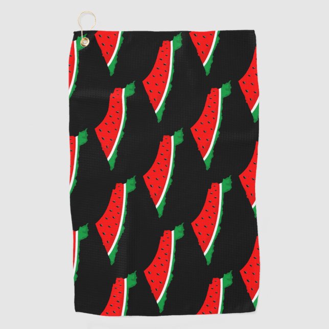 Palestine Map Watermelon Symbol of freedom Golf Towel (Front)